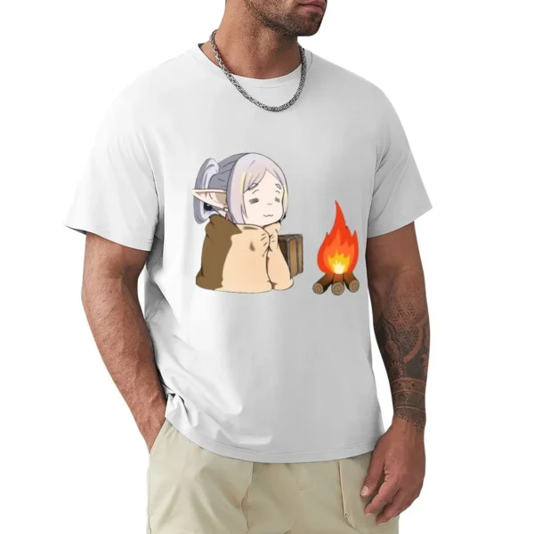 White Version Of Frieren Anime Chibi T-Shirt